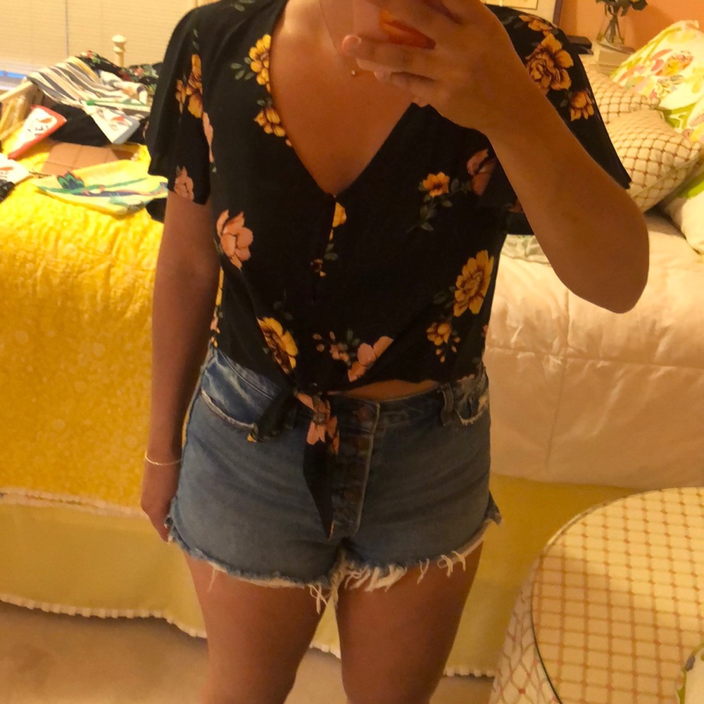 Floral crop top